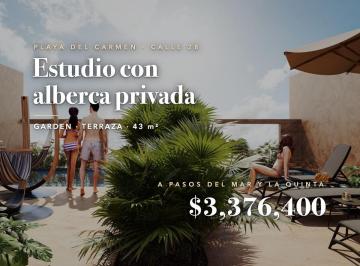 Departamento de 1 habitación, Solidaridad · Estudio con Alberca Privada en Venta en Playa del Carmen | a Pasos del Mar y La Quinta