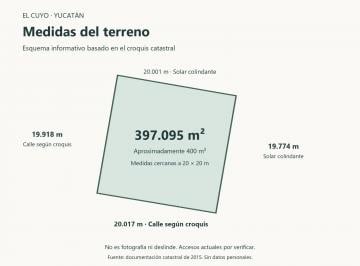 Terreno / Lote , Tizimín · Terreno en El Cuyo, 397 m², Venta Directa