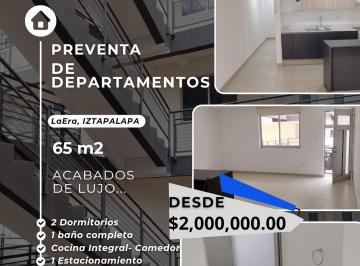 Departamento de 2 habitaciones, Iztapalapa · Pre Venta Departamentos La Era Iztapalapa, a 15 Minutos Metro Constitucion 1917