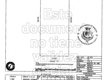 Terreno / Lote , Mérida · Venta Terreno de 1,000 m² Dentro de La Ciudad de Mérida, Mide 20 X 50 m, en Fracc. Montes Amé