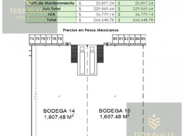 Bodega comercial · 1607m² · Renta Nave / Bodega 1,607.48 m²