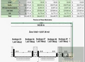 Bodega comercial · 1607m² · Renta Nave / Bodega 4 Disponibles de 1,607.48 m²
