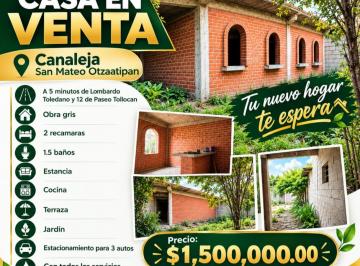 Casa de 2 habitaciones, Toluca · Casa en Canaleja a 5 Minutos de Lombardo Toledano y 12 de Tollocan