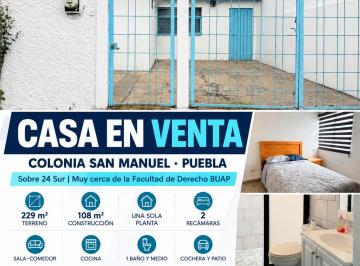 Casa de 2 habitaciones, Puebla · Inversión. Casa Cerca de La Facultad de Derecho de La Buap