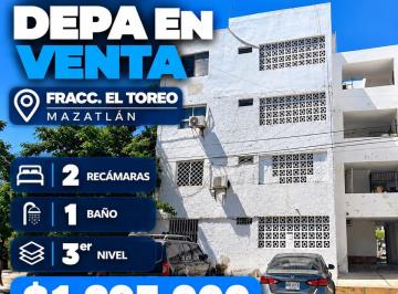 Departamento de 2 habitaciones, Mazatlán · Departamento en Venta en Mazatlan, Sinaloa (Fraccionamiento El Toreo)