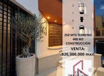 Casa · 400m² · 3 Recámaras · 4 Estacionamientos · Estrena Obra Arquitectónica en Santísimo, San Ángel, Proyecto de Autor