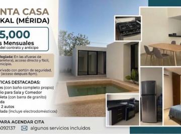 Casa de 3 habitaciones, Conkal · Casa en Renta Conkal