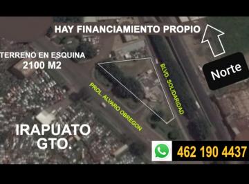 Terreno comercial , Irapuato · Renta Terreno Comercial en Esquina Blvd Solidaridad y Prol Alvaro Obregon.