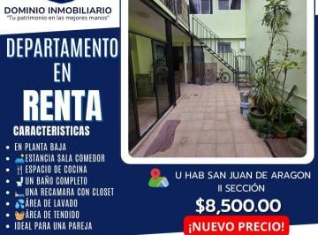 Departamento de 1 habitación, Gustavo A. Madero · Dominio Inmobiliario Propone en Renta Departamento en San Juan de Aragon II Seccion