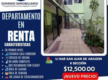 Departamento de 2 habitaciones, Gustavo A. Madero · Dominio Inmobiliario Propone en Renta Departamento en San Juan de Aragon II Seccion
