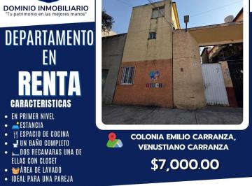 Departamento de 2 habitaciones, Venustiano Carranza · Dominio Inmobiliario Propone en Renta Departamento en Colonia Emilio Carranza