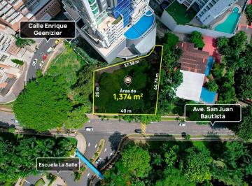 Terreno / Lote · 1374m² · Se Vende Terreno en El Cangrejo de 1,374 m²