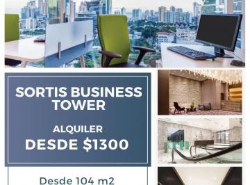 Oficina comercial · 104m² · 2 Estacionamientos · Se Alquila Oficina Sortis Business Tower Obarrio