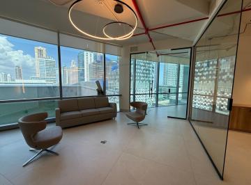 Oficina comercial · 258m² · 5 Recámaras · 3 Estacionamientos · Oficina Amoblada con Terraza en Financial Park – Costa del Este - Lh