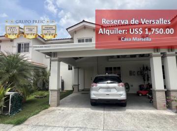 Casa · 184m² · 3 Recámaras · 2 Estacionamientos · Alquiler Casa Modelo Marsella Reservade Versalles Panamá