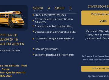 Oficina comercial · Venta de Empresa de Transporte Escolar | Oportunidad de Inversion