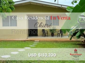 Casa de 2 habitaciones, Chitré · Venta de Casa en Chitre