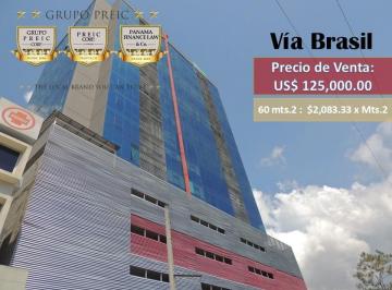 Oficina comercial · 60m² · 1 Estacionamientos · Venta de Oficina en Vía Brasil PH Brazil 507 Ciudad de Panama