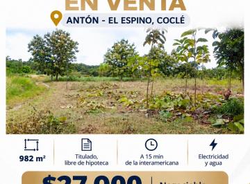 Terreno / Lote , Antón · Terreno en Antón Coclé en Venta
