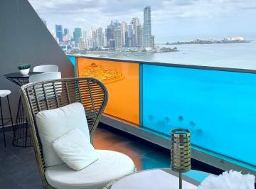 Apartamento de 2 habitaciones, Panamá · Nc24 Se Alquila Amplio Apartamento Amoblado en La Av Balboa con Vista Al Mar