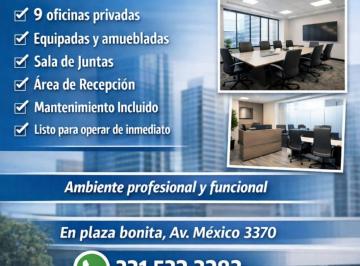 Oficina de 9 habitaciones, Guadalajara · Renta Corporativo Completo