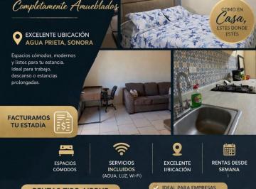 Departamento de 2 habitaciones, Agua Prieta · Se Renta Amueblados en Agua Prieta Sonora