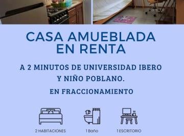 Casa de 2 habitaciones, Puebla · Se Rentq Casa Amueblada con Todos Los Servicios Incluidos de Opotunidad