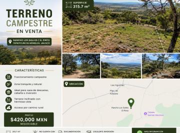 Terreno / Lote , Tepatitlán de Morelos · Terreno Campestre Zona Tranquila con Excelente Potencial Para Casa de Descanso o