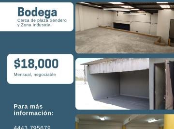 Bodega comercial de 2 habitaciones, San Luis Potosí · Bodega en Renta
