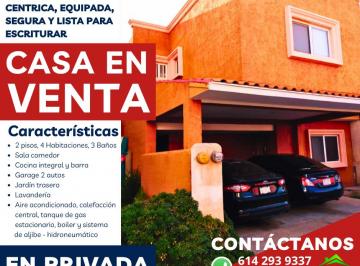 Casa de 4 habitaciones, Chihuahua · Centrica, Equipada Al 100%, en Privada