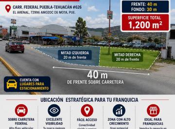 Terreno / Lote , Amozoc · Tengo Terreno Exclusivo Franquícia