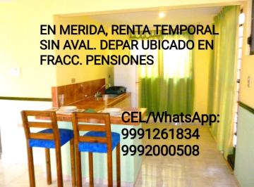 Departamento de 1 habitación, Mérida · Depar Cerca del Aeropuerto y Periferico Alquila Desde un Mes Sin Aval