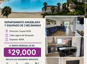 Departamento de 3 habitaciones, Apodaca · Departamento en Renta