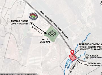 900 meteso del nuevo estadio en desviacion de blvd · Blvd Metropolitanos a 900 m de Nuevo Estadio de Beisbol Finsus