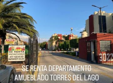 Departamento de 2 habitaciones, León · Se Renta Departamento Amueblado Torres del Lago Leon, Gto.