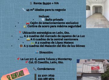 Local comercial de 1 habitación, León · Listo Para Tu Negocio! Local Comercial en Renta Sobre Bulevar La Luz