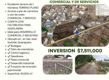 Terreno comercial , San José Iturbide · Precioso Terreno Plano a Pie de Carretera