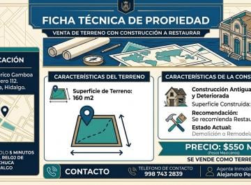 Terreno / Lote de 7 habitaciones, Pachuca · Se Vende Terreno/vecindad a 5 Minutos del Reloj de Pachuca