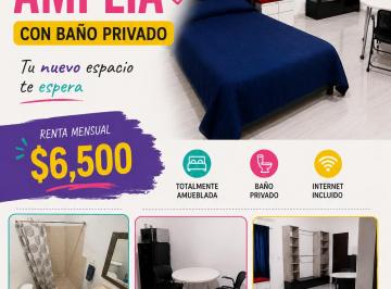Departamento de 1 habitación, Monterrey · Recámara Amplia con Baño Privado en Poniente de Monterrey
