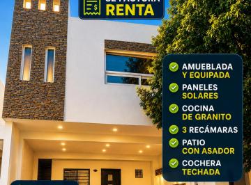 Casa de 3 habitaciones, General Escobedo · Casa Amueblada y Equipada, Col. Privada