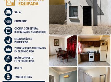 Casa Renta de 2 habitaciones · Casa Totalmente Equipada en Fraccionamiento Privado