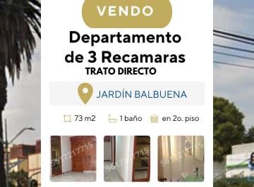 Departamento de 3 habitaciones, Venustiano Carranza · Departamento en Jardín Balbuena