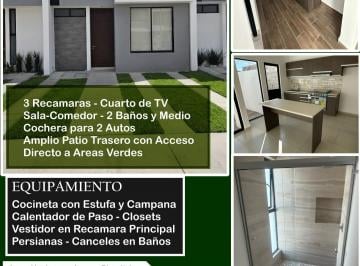 Casa de 3 habitaciones, San Luis Potosí · Casa Nueva en Renta! en Privada, Alberca y Gym