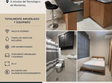 Departamento de 1 habitación, Monterrey · Renta de Loft en La Colonia Contry Tesoro