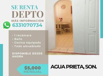 Departamento de 1 habitación, Agua Prieta · Departamento Amueblado en Renta en Agua Prieta, Sonora
