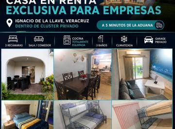 Casa de 3 habitaciones, Ignacio de la Llave · Renta de Casa Empresarial