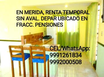 Departamento de 1 habitación, Mérida · Alquila Desde un Mes Departamento Cerca del Aeropuerto y Periferico