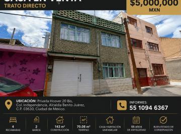 Casa de 4 habitaciones, Benito Juárez · Casa en Venta en Col. Independencia, Benito Juárez | 143 m² de Construcción