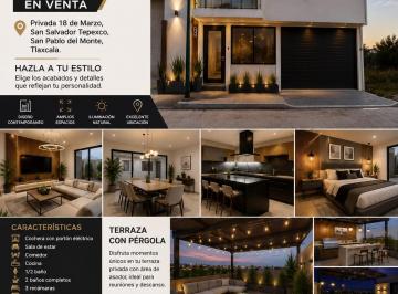 Casa de 3 habitaciones, San Pablo del Monte · Casa Residencial Moderna