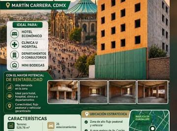 Edificio de 76 habitaciones, Gustavo A. Madero · Edificio Para Inversionistas